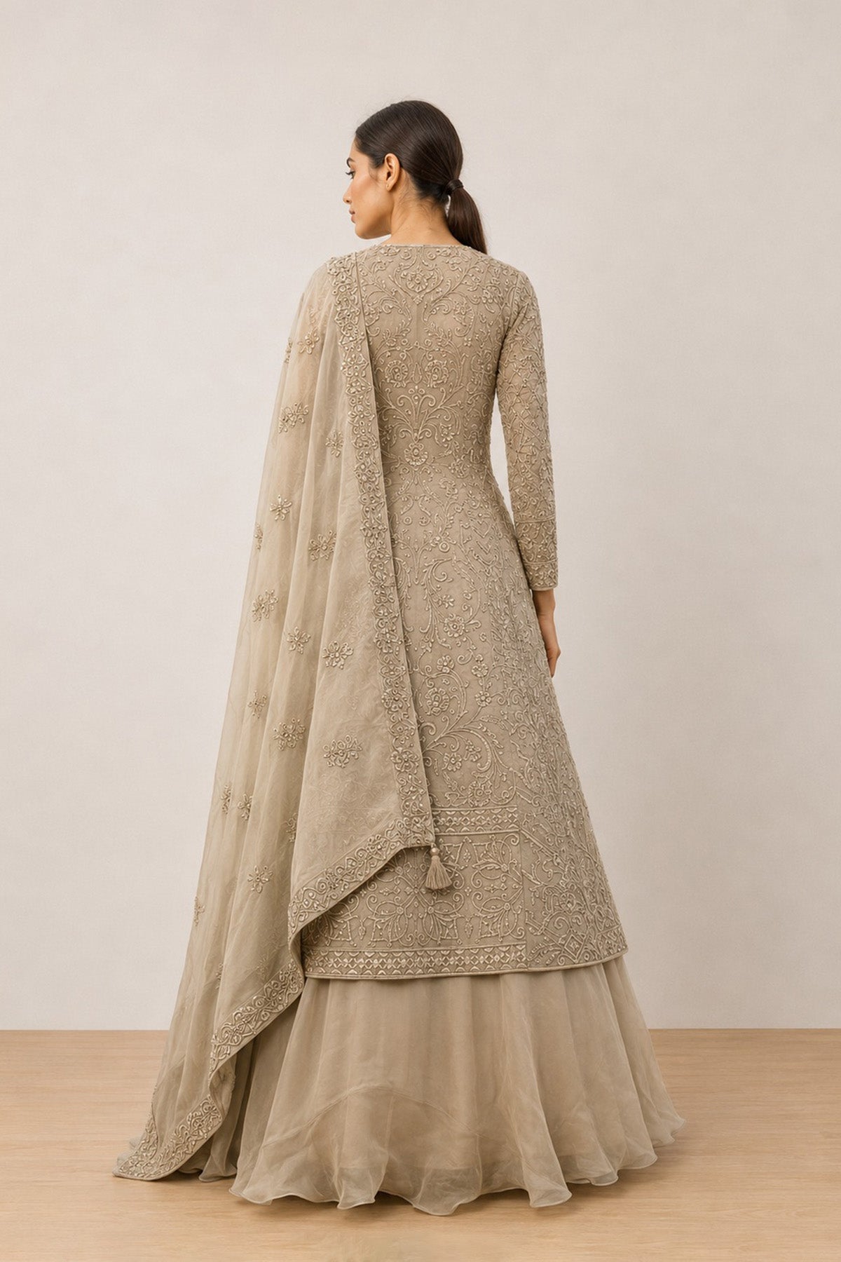 Beige Sejal Ghagra Set