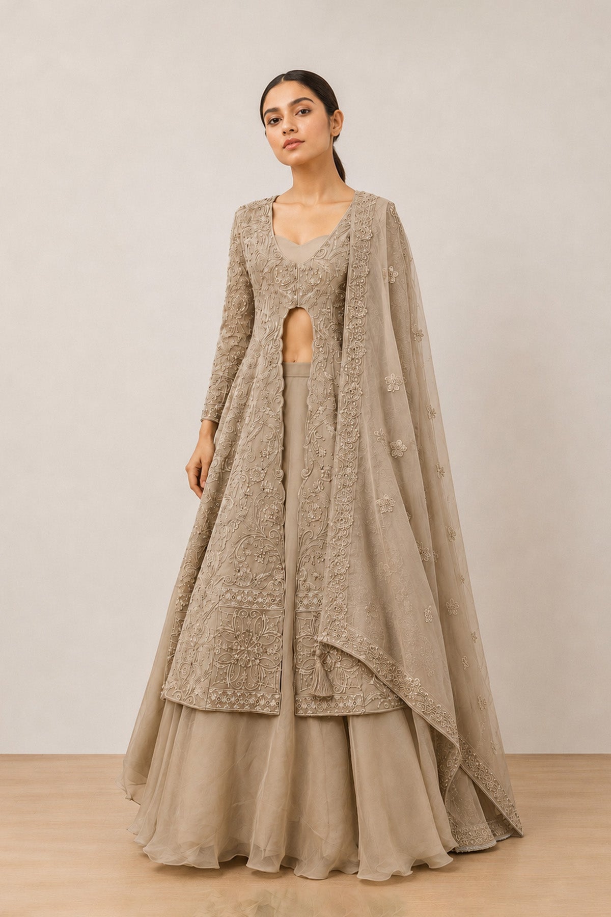 Beige Sejal Ghagra Set