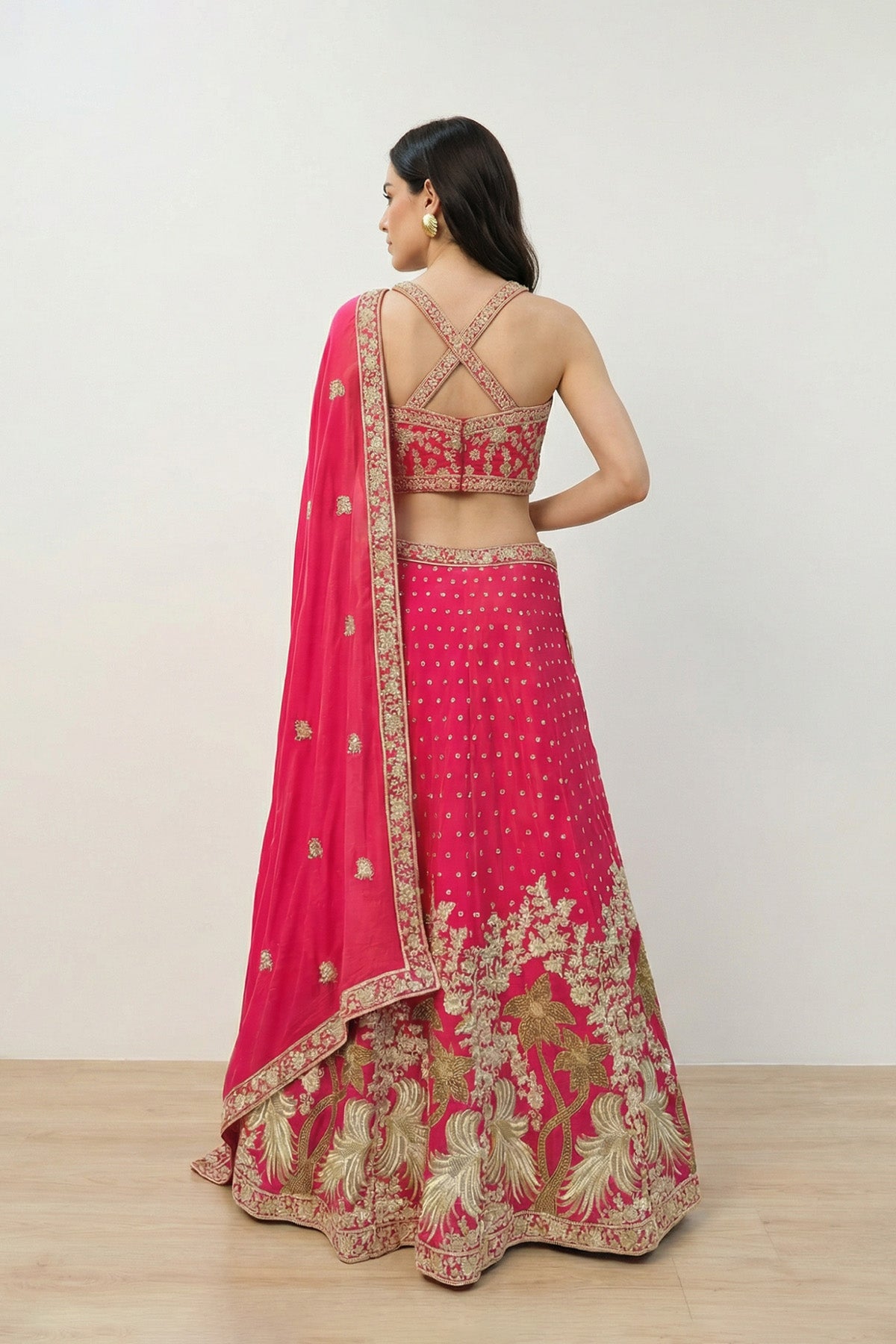 Red Tree Ghagra Set