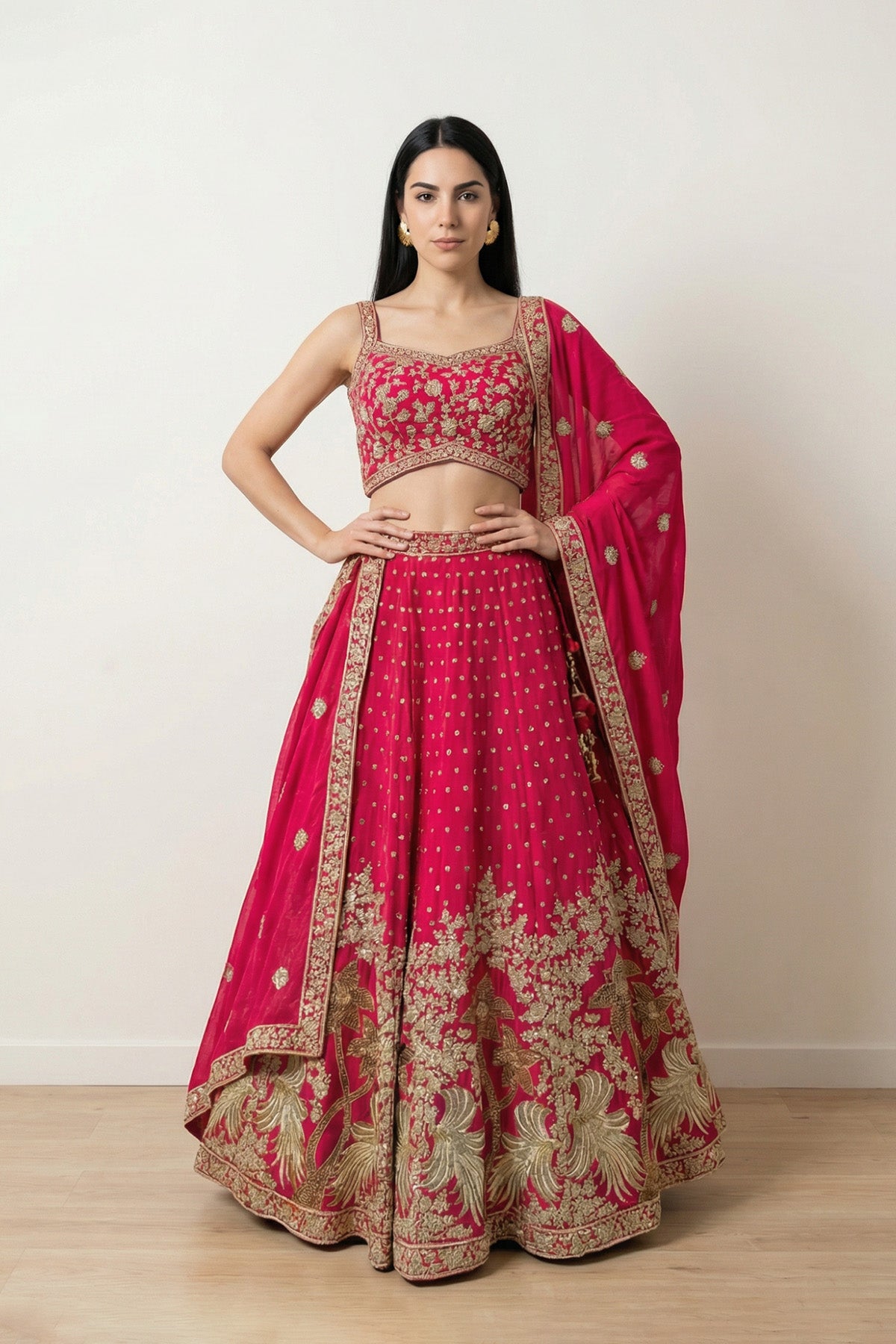 Red Tree Ghagra Set