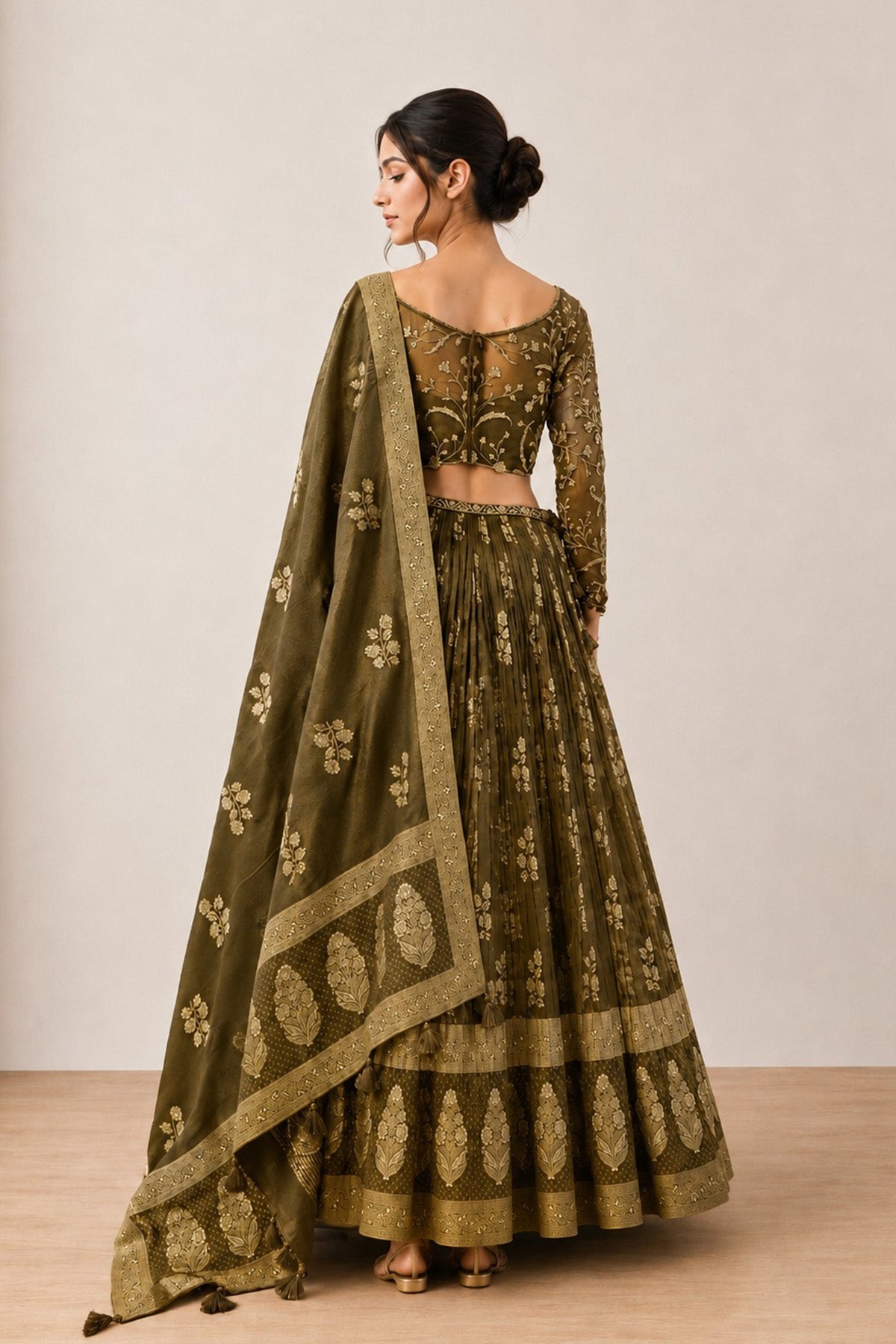 Green Naisha GhagraSet