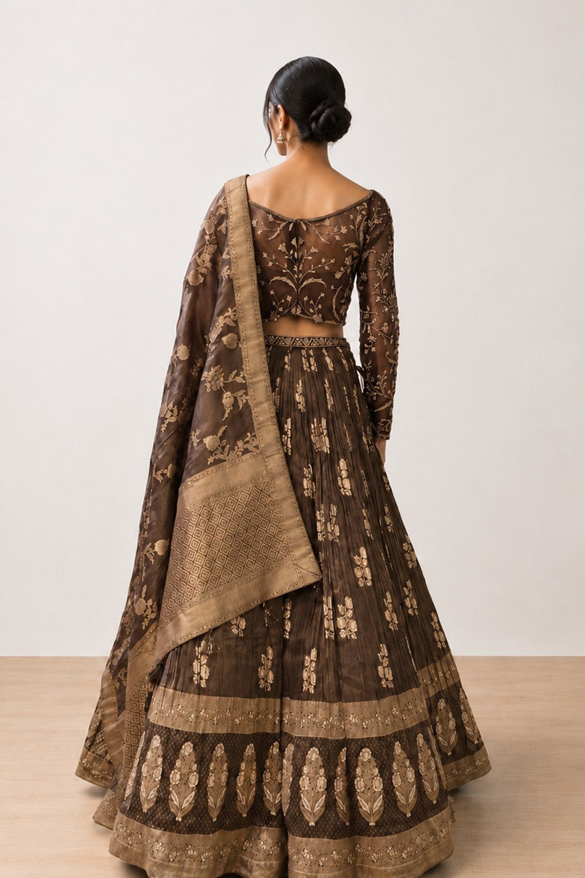 Brown Naisha GhagraSet