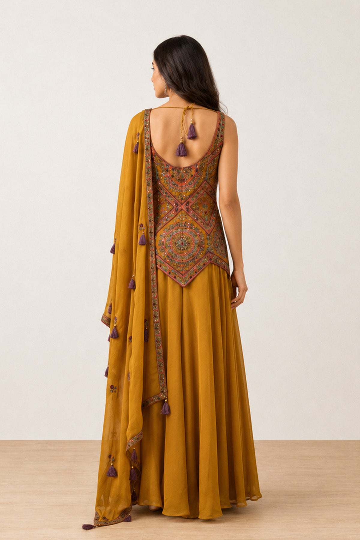 Yellow Reena Short Kurti Set