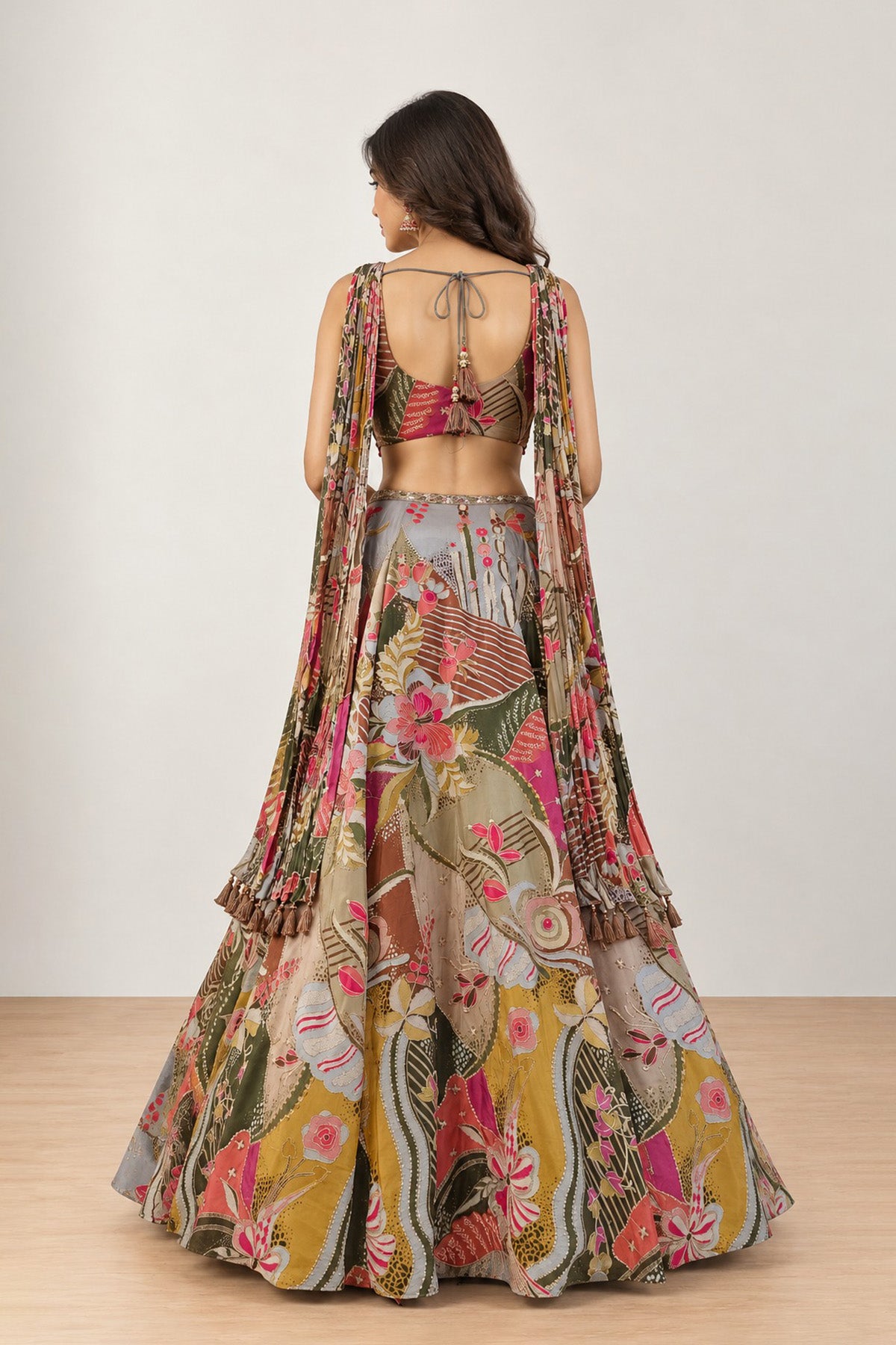Multicolour Uma Ghagra Set