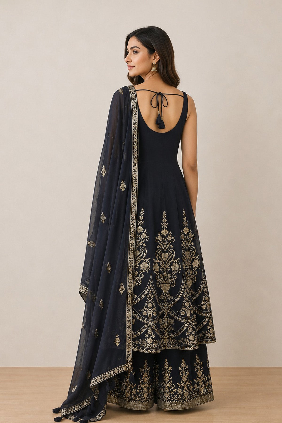 Black Jassica Anarkali Set