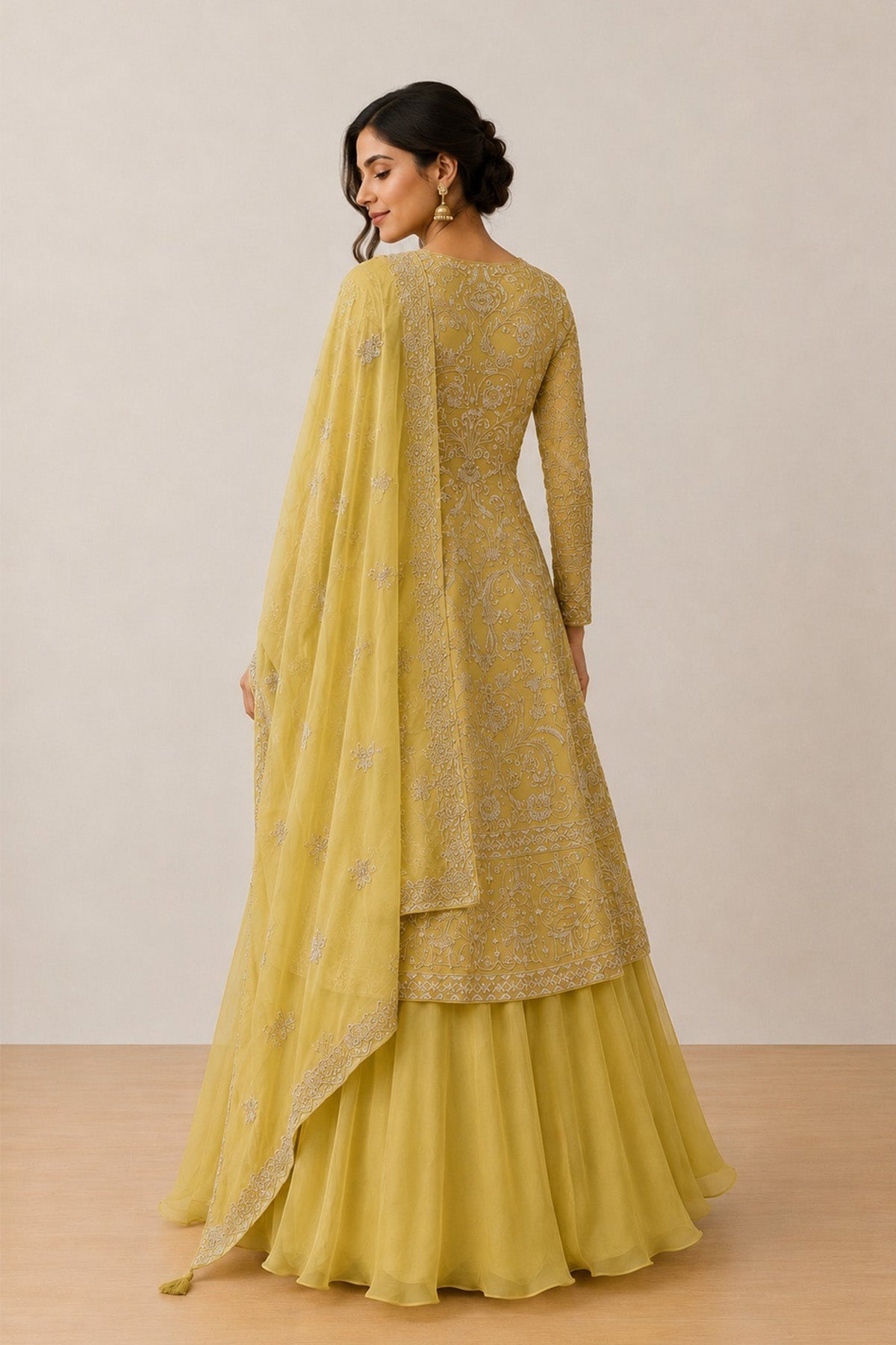 Yellow Sejal Ghagra Set