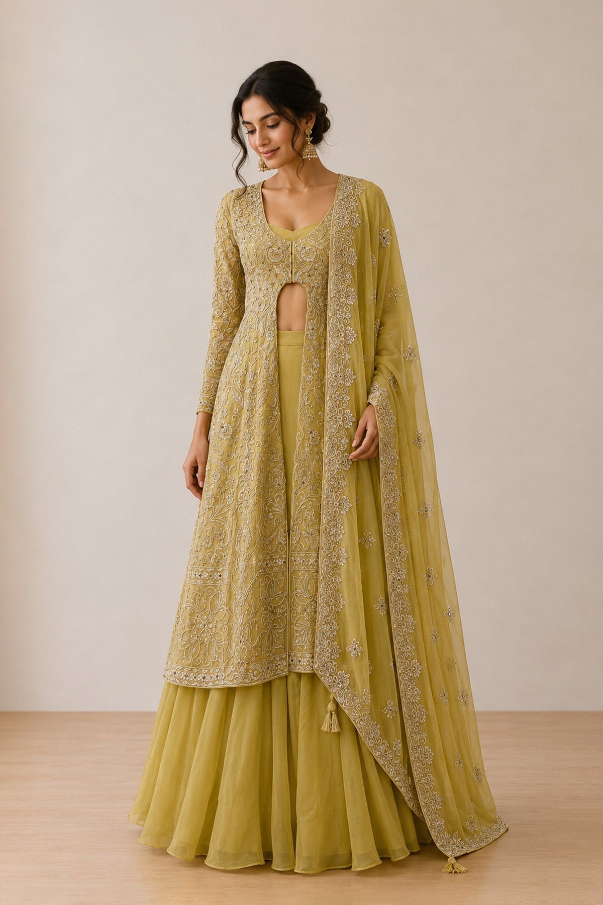 Yellow Sejal Ghagra Set