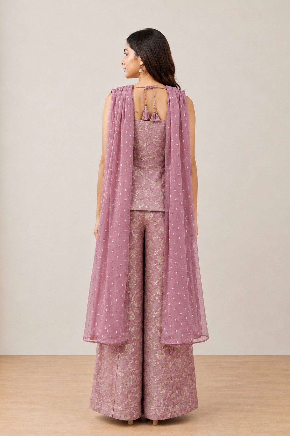 Pink Des Short Kurti Set