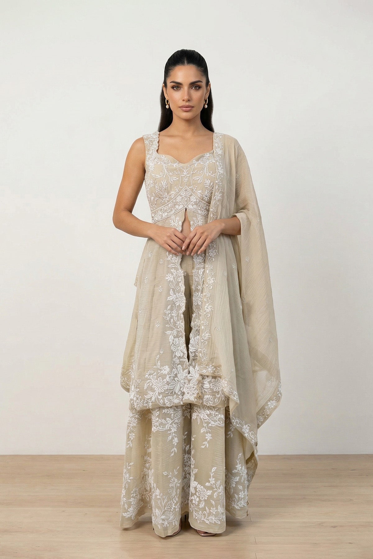 Green Roshi Kali Kurta Set