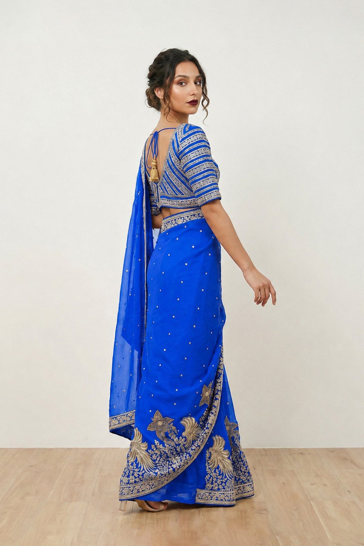Blue Tree Saree