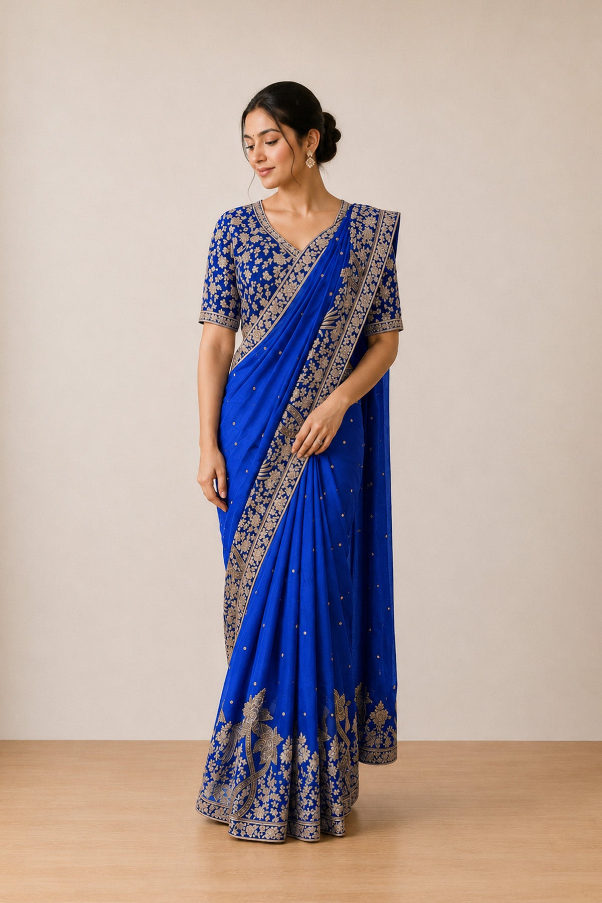 Blue Tree Saree