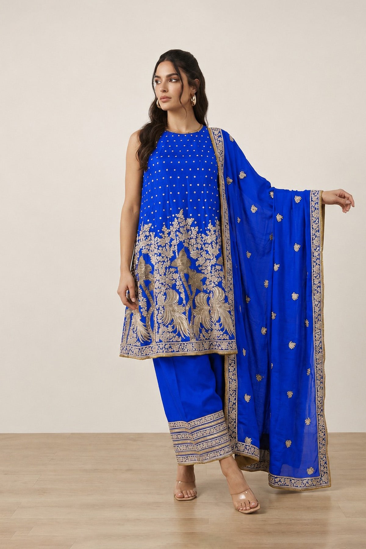 Blue Tree Kurti Salwaar Set