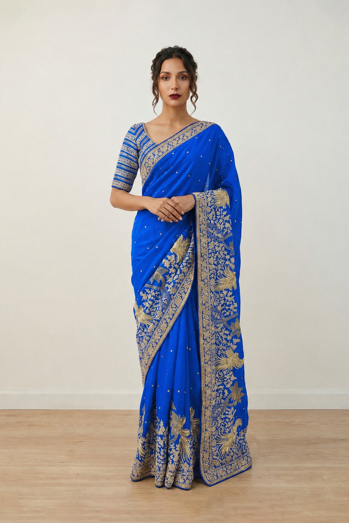 Blue Tree Saree