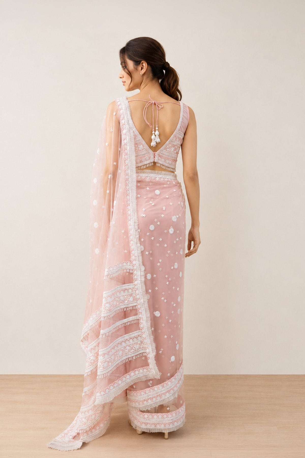 Pink Sequence Saree