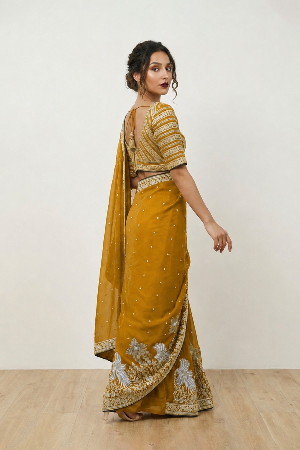 Mustard Tree Saree