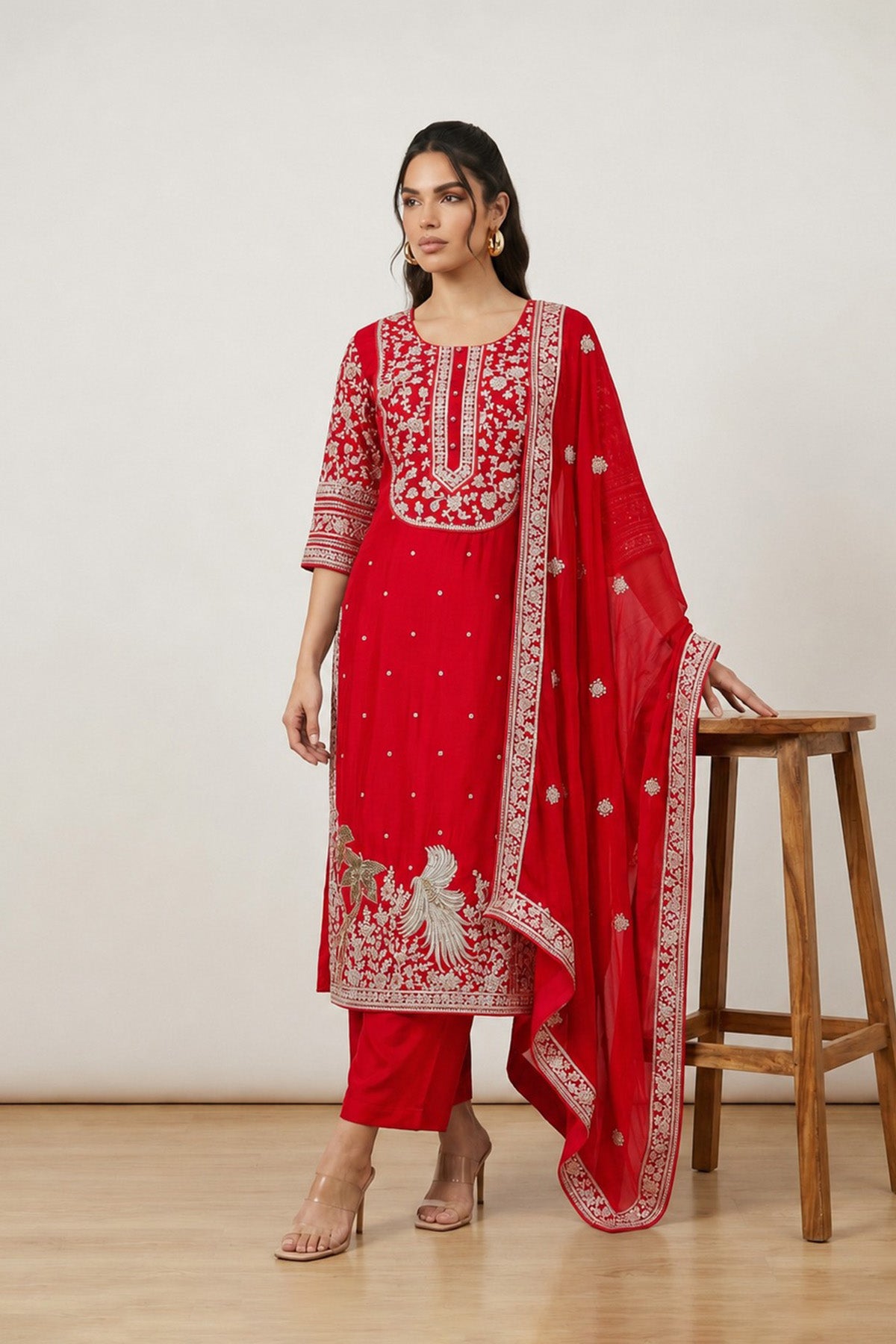 Red Tree Boxy Kurta