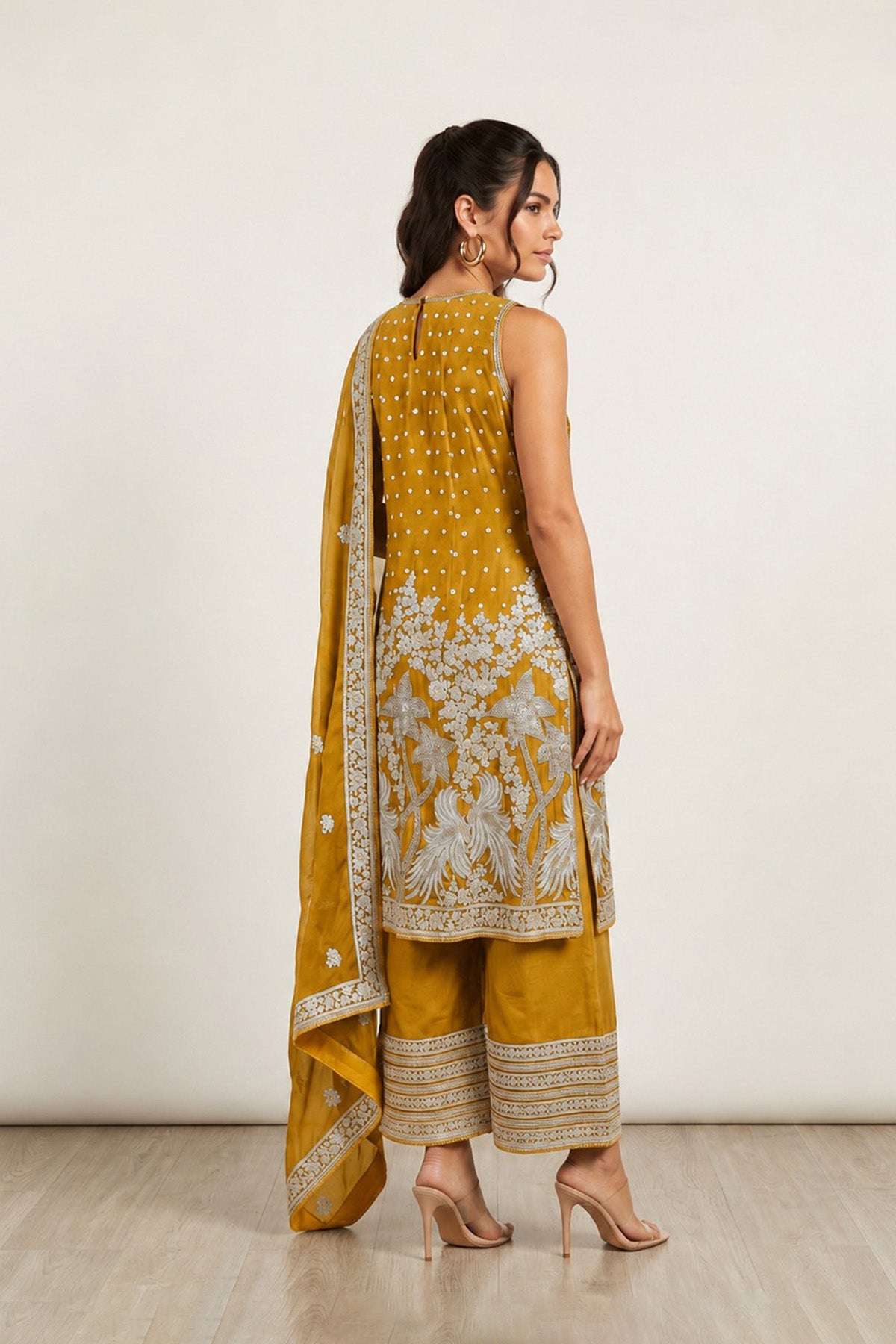 Mustard Tree Kurti Salwaar Set
