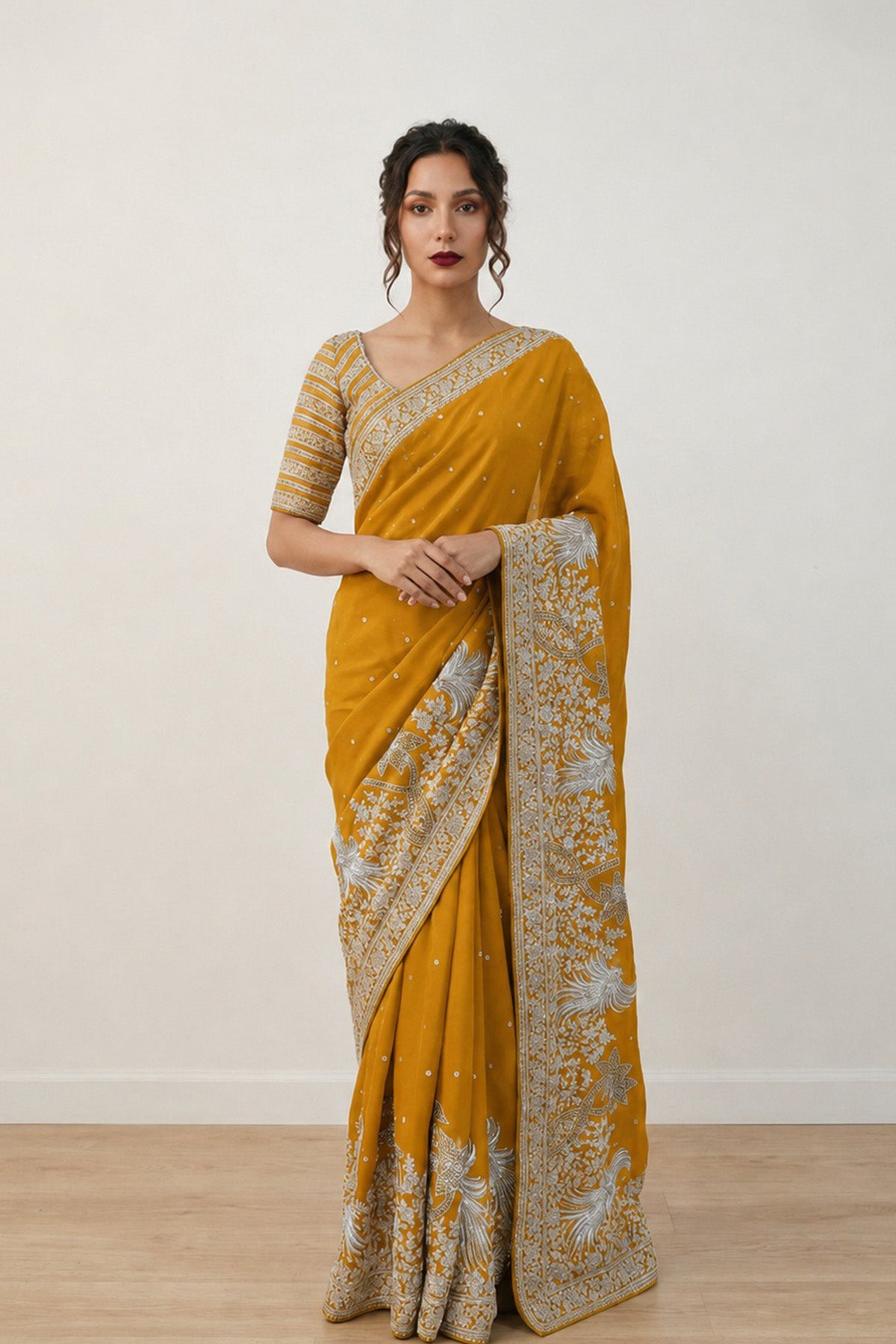 Mustard Tree Saree